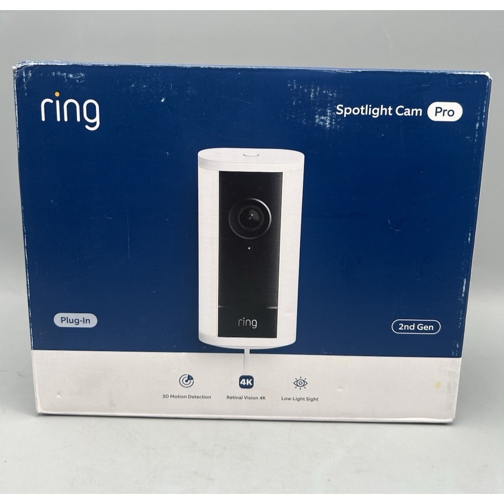 Ring Spotlight Cam Pro Plug-In 2nd Gen White - Sealed